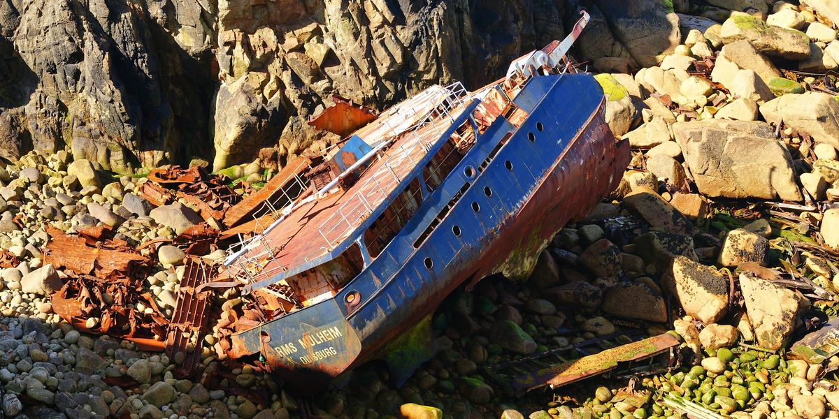 NextImg:Mystery shipwreck leaves local baffled as explorer investigates debris in secluded cove - ' I had no clue that was there!'