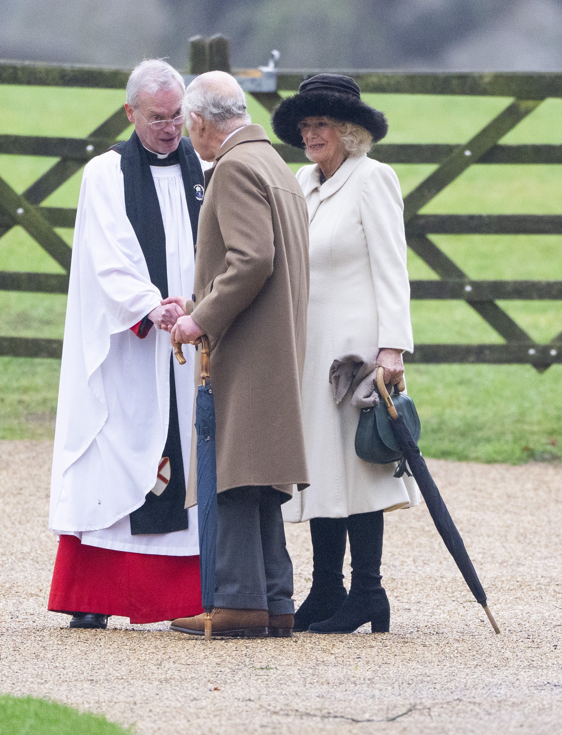 Camilla, Charles and Reverend Canon Dr Paul Williams