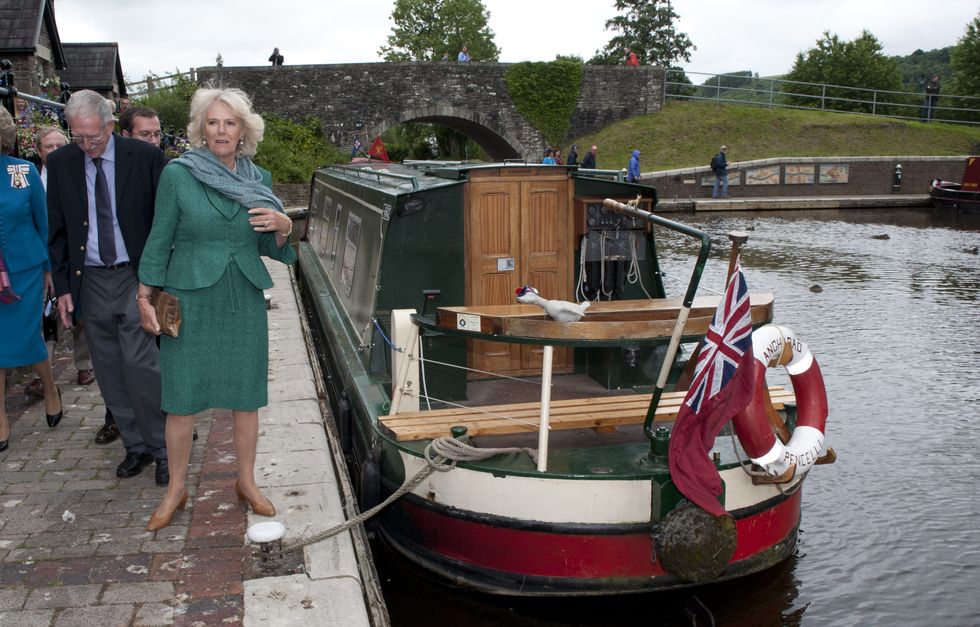 Camilla, Duchess Of Cornwall Meets Volunteers And Local Residents During A Visit To Mark The 200Th Anniversary Of The Monmouthshire And Brecon Canal