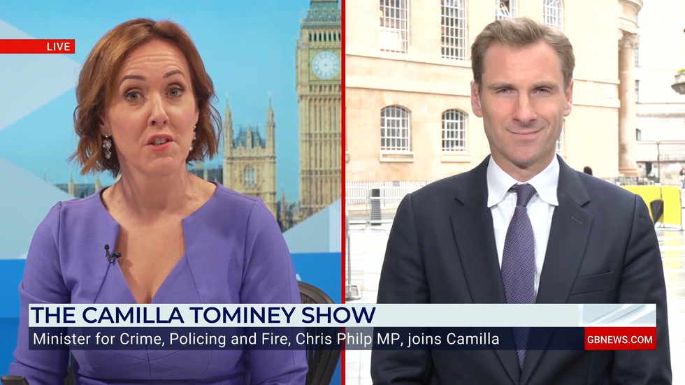 Camilla Tominey and Chris Philp