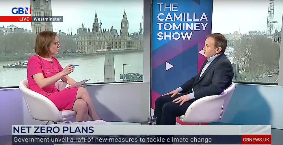 Camilla Tominey and George Eustice