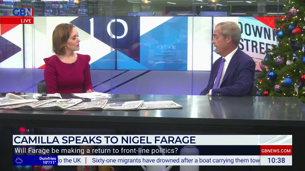 Camilla Tominey and Nigel Farage