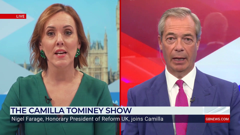 Camilla Tominey and Nigel Farage