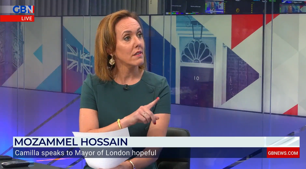 Camilla Tominey challenged Hossain when he failed to answer 'yes or no' questions