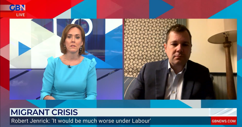 Camilla Tominey (left) and Robert Jenrick (right)