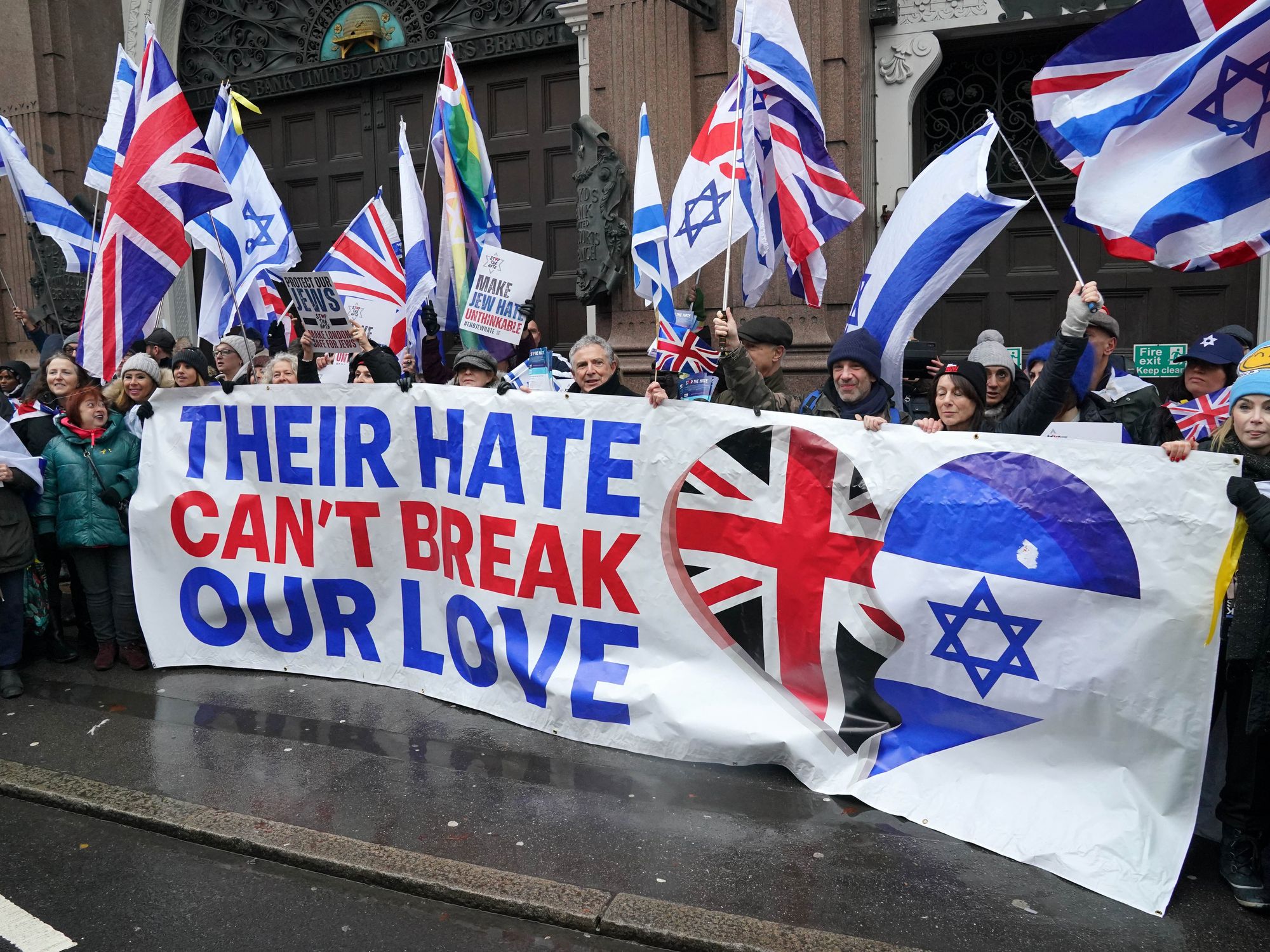 Campaign against antisemitism protesters