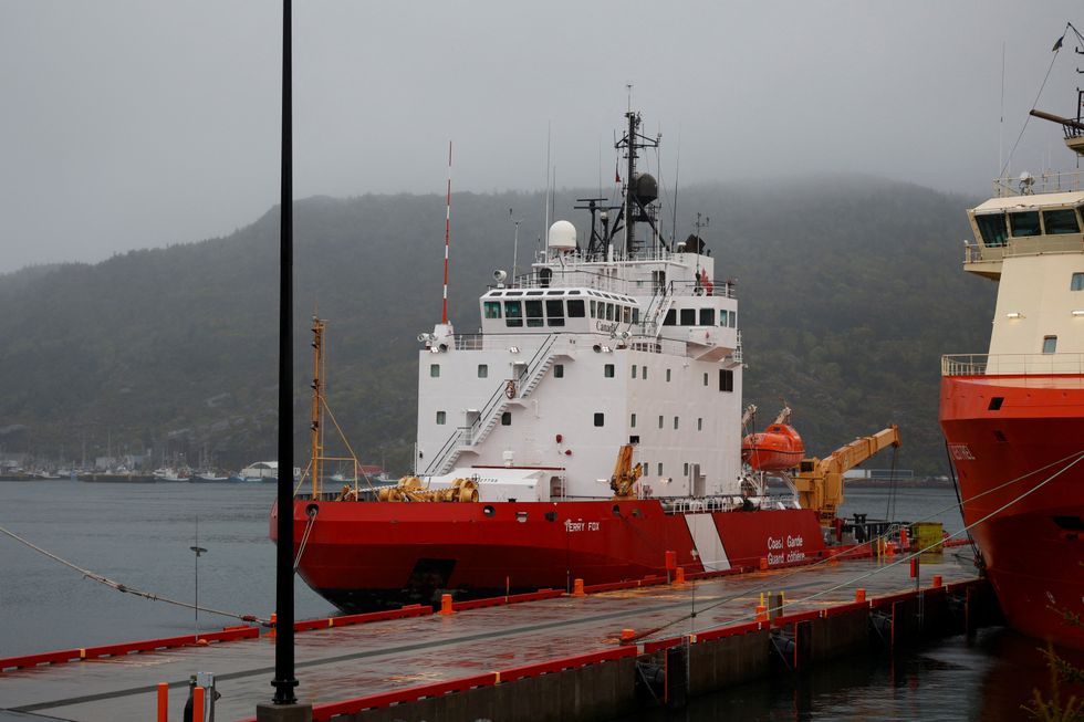 Canadian Coast Guard Ship (CCGS) Terry Fox preparing to depart in support of the search for the missing OceanGate Expeditions submersible