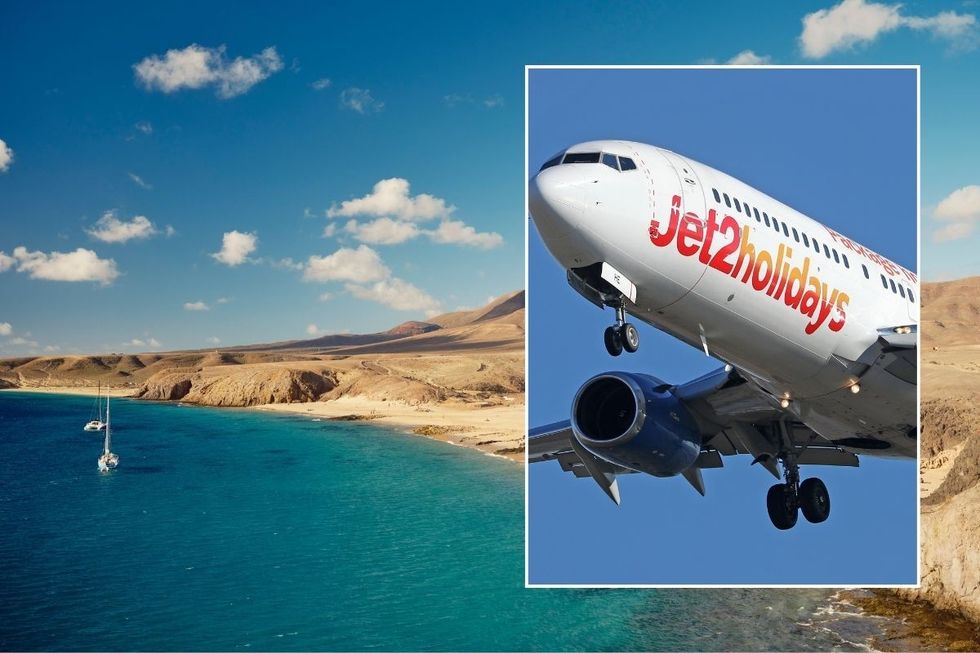 canary islands stock and Jet2 aircraft
