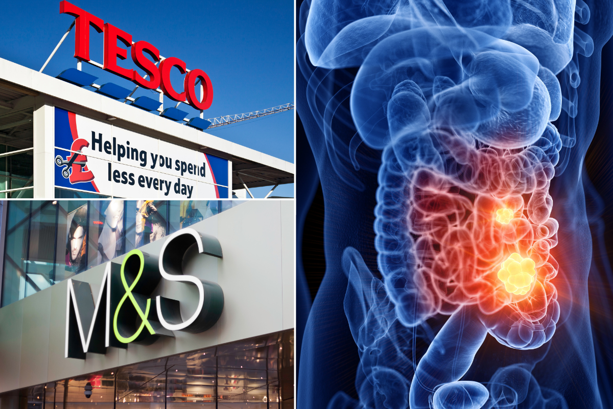 Cancer illustration body; Marks & Spencer store; Tesco store