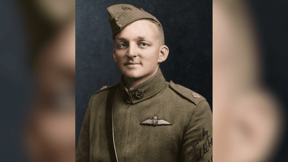 Captain Clive Franklyn Collett colourised