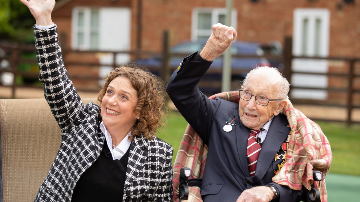 Captain Sir Tom Moore and daughter Hannah Ingram-Moore