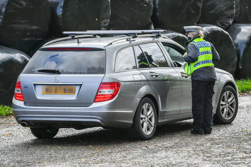 Car being pulled over by police
