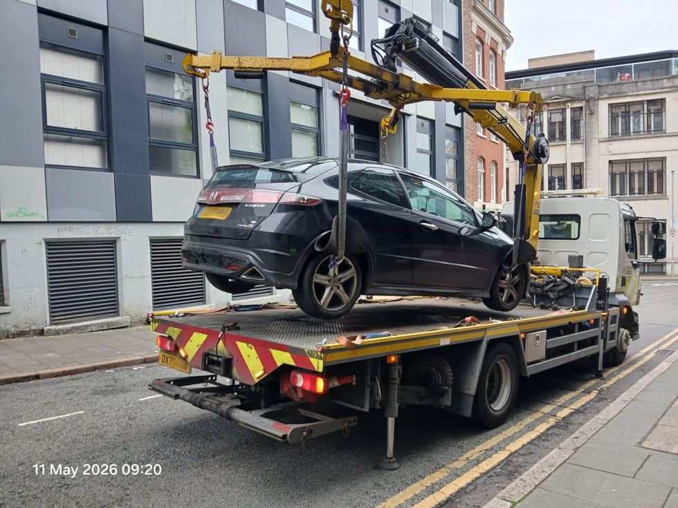 Car being towed for Blue Badge offences