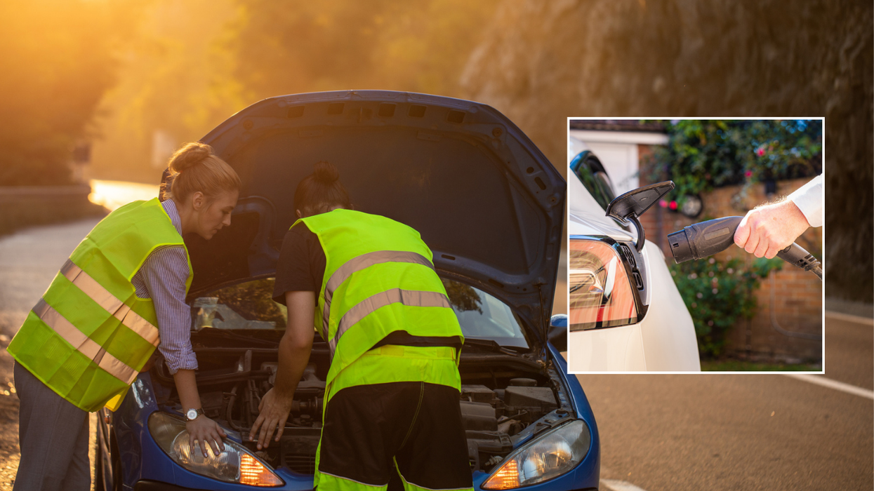 Car breakdown and electric vehicle charger