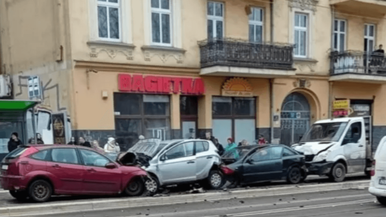 Car collided with two other vechiles