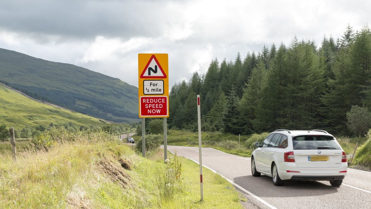 Car driving on a rural road