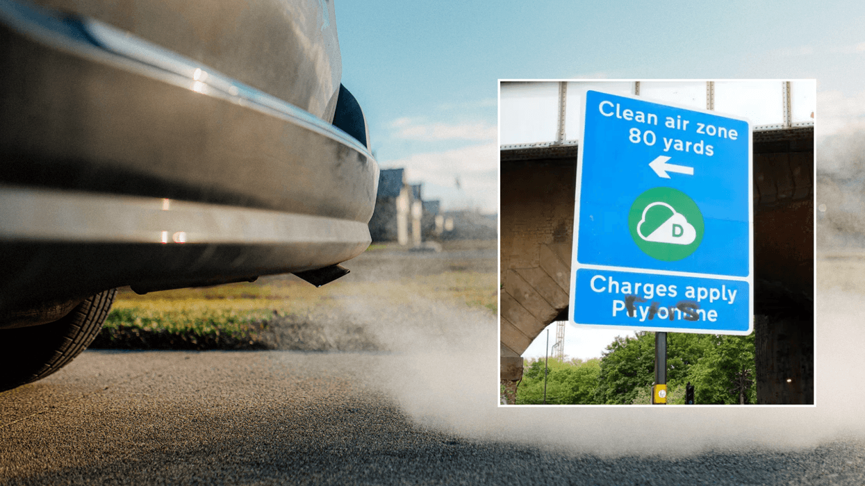 Car emisisons and Clear Air Zone sign