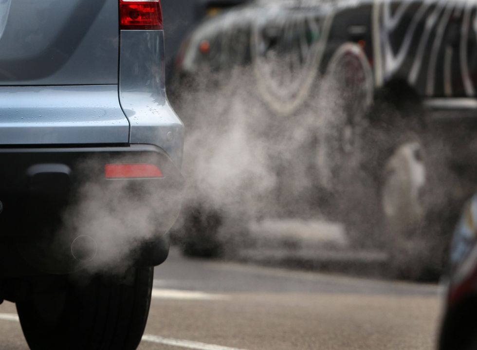 Car exhaust fumes