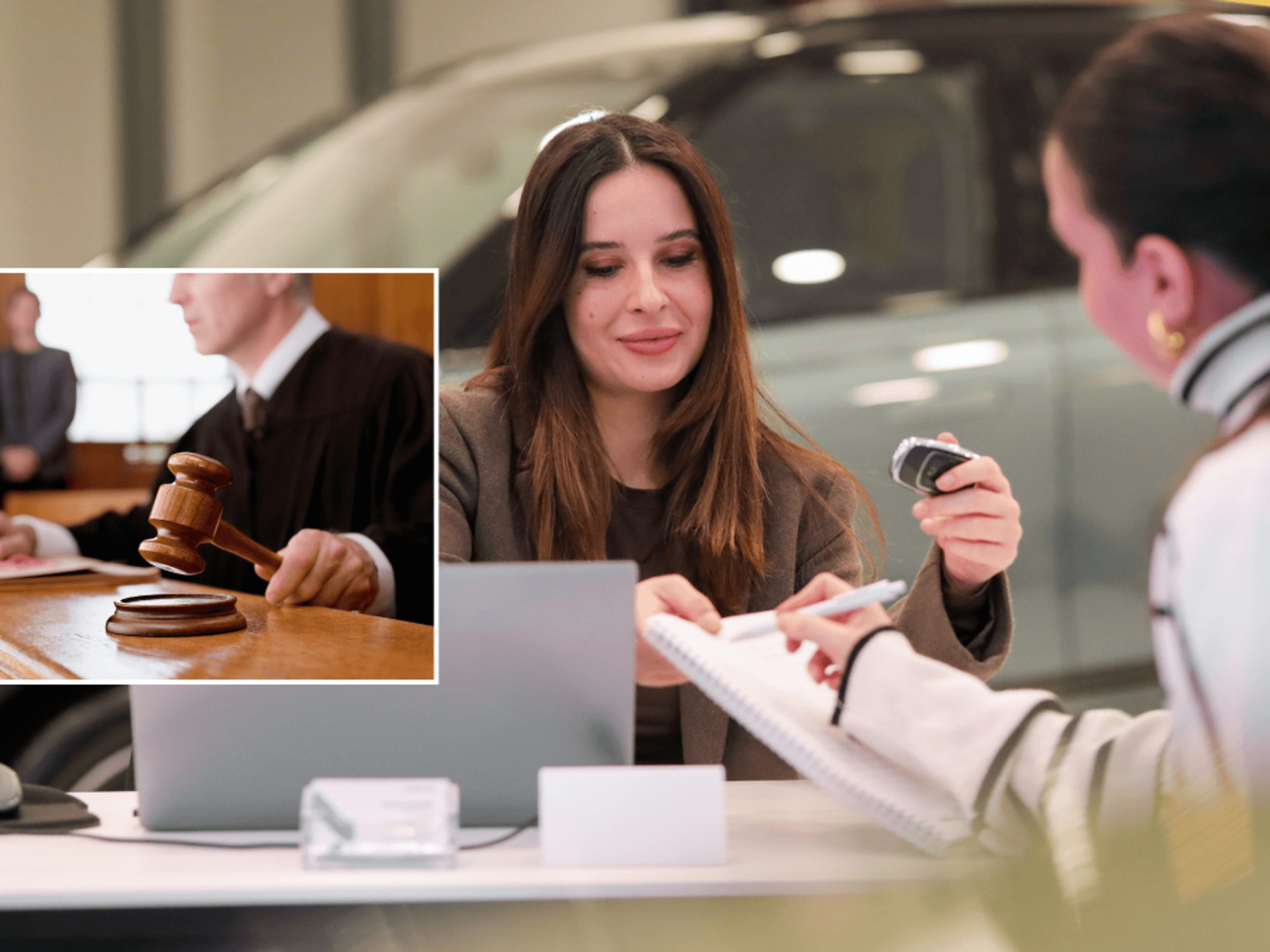 Car finance and court house