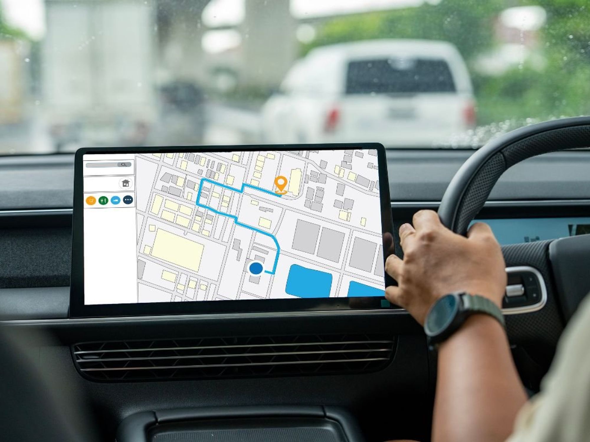 Car infotainment screen