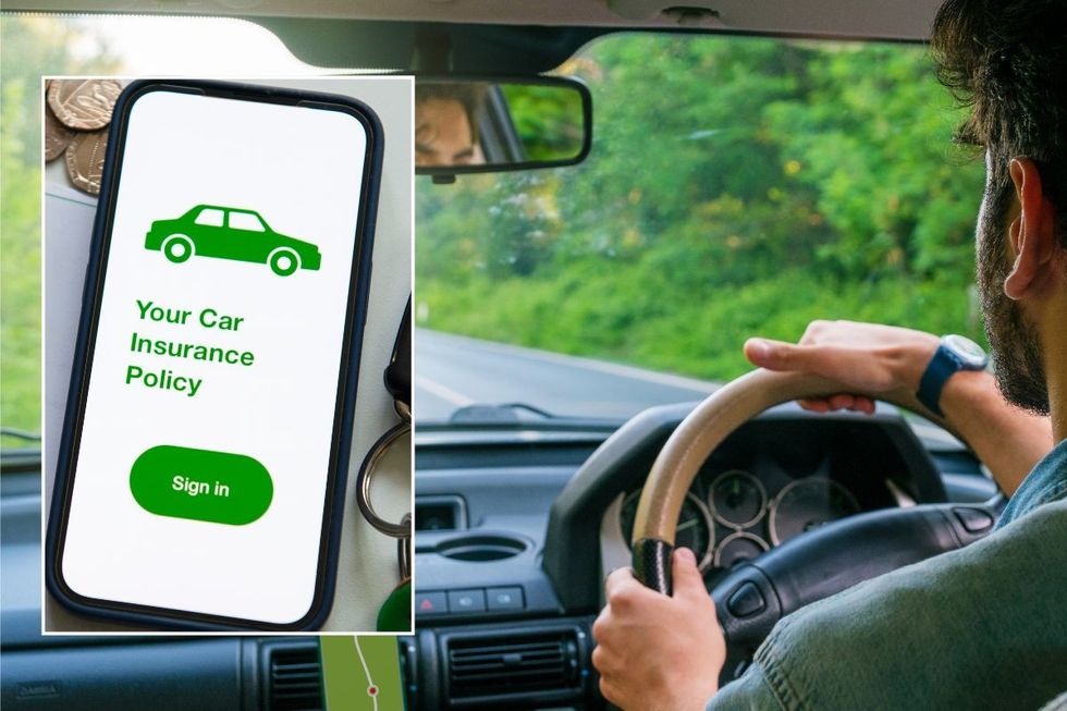 Car insurance and a man driving