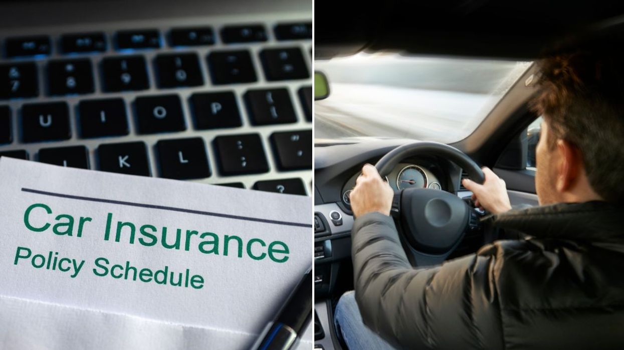 Car insurance and a person driving a car
