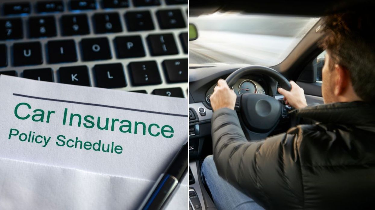 Car insurance and a person driving a car