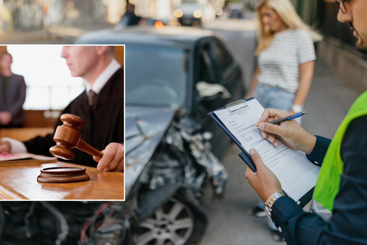 Car insurance and gavel