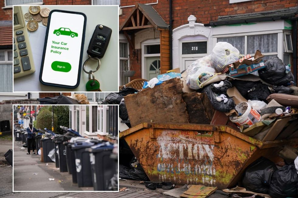 Car insurance policy and Birmingham bins following ongoing strike action