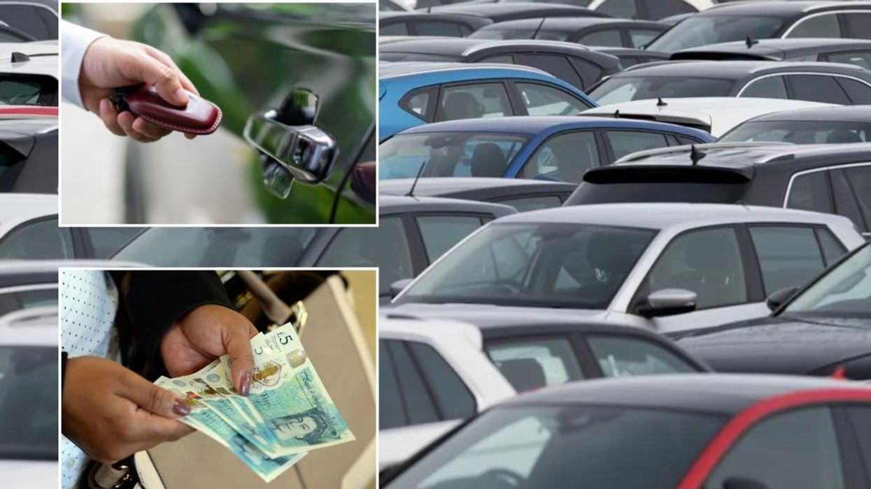 Car key, car park, cash