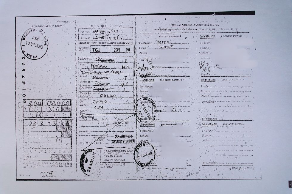 Car log for the 1973 Ferrari 246 Dino GTS