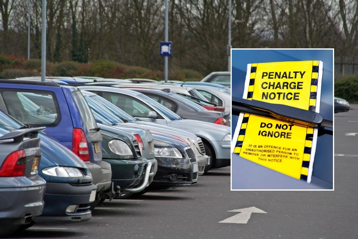 Car park and a parking penalty charge notice