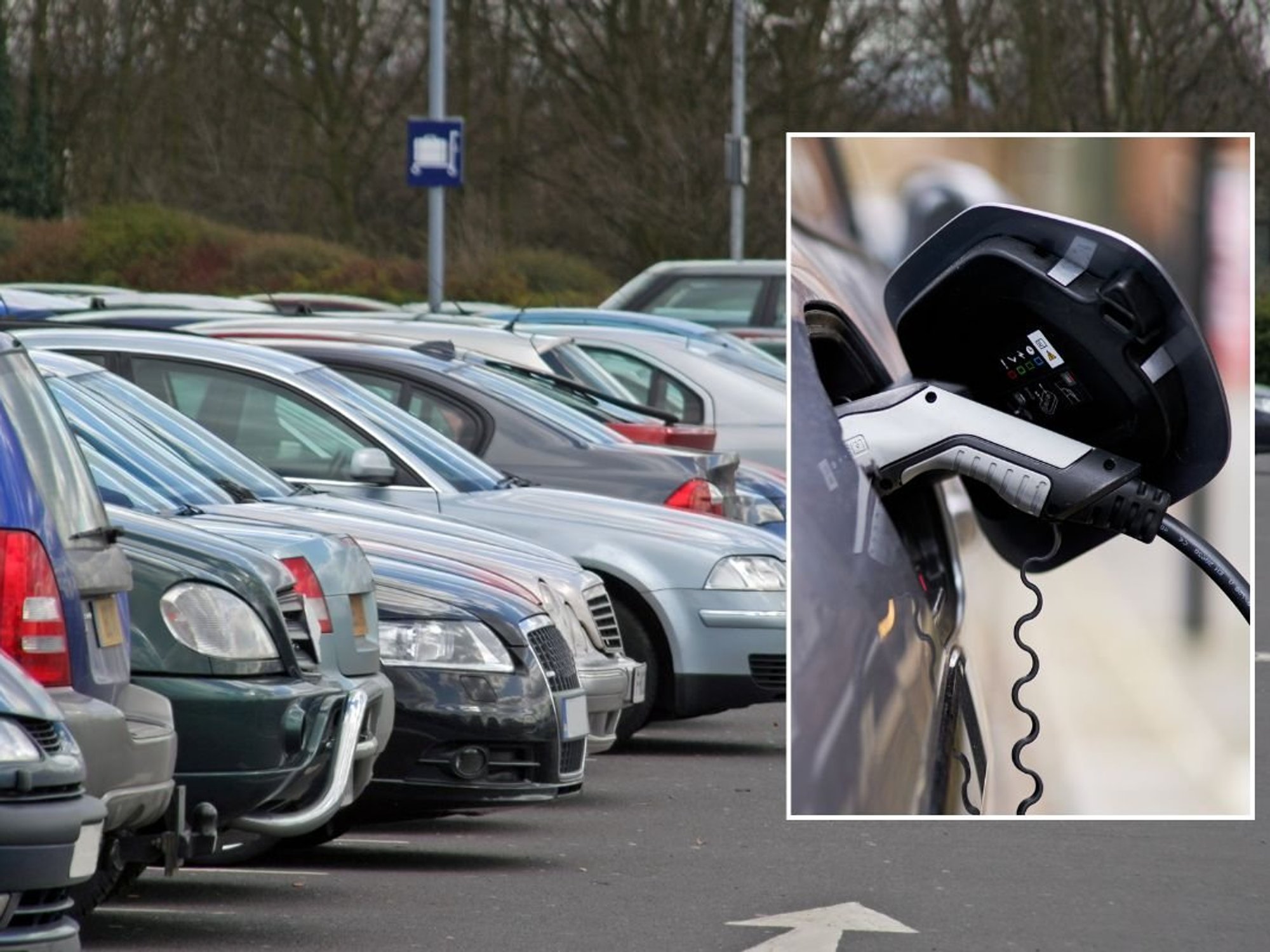 Car park and an electric vehicle charger