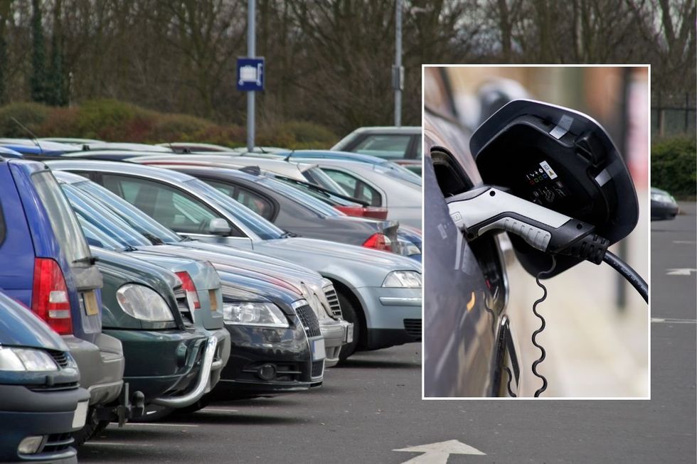 Car park and an electric vehicle charger
