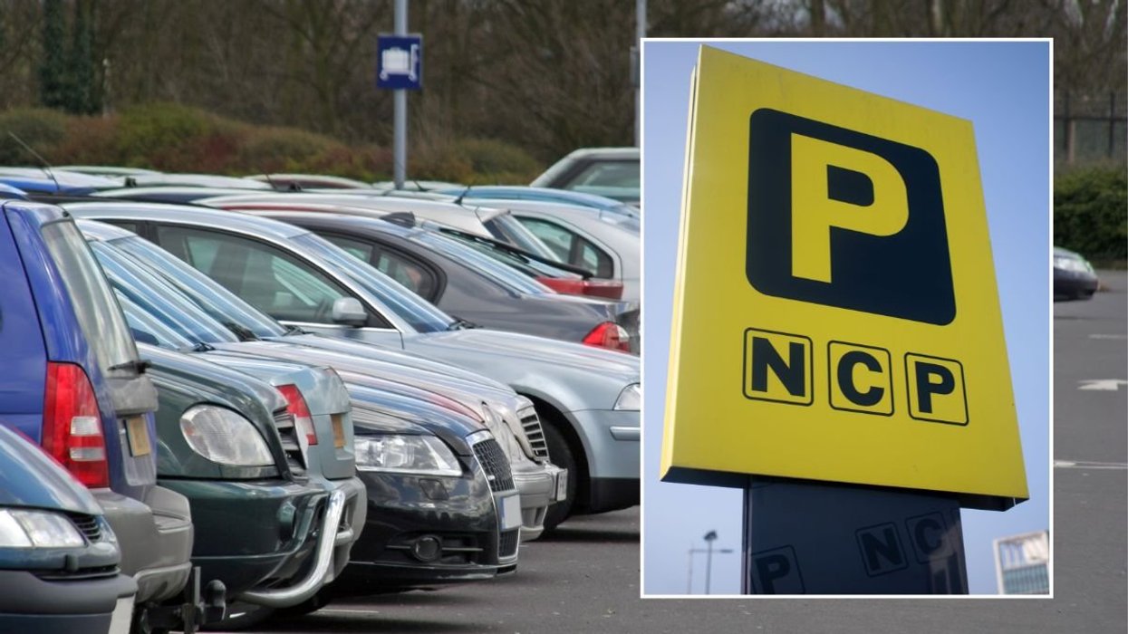 Car park and an NCP parking sign