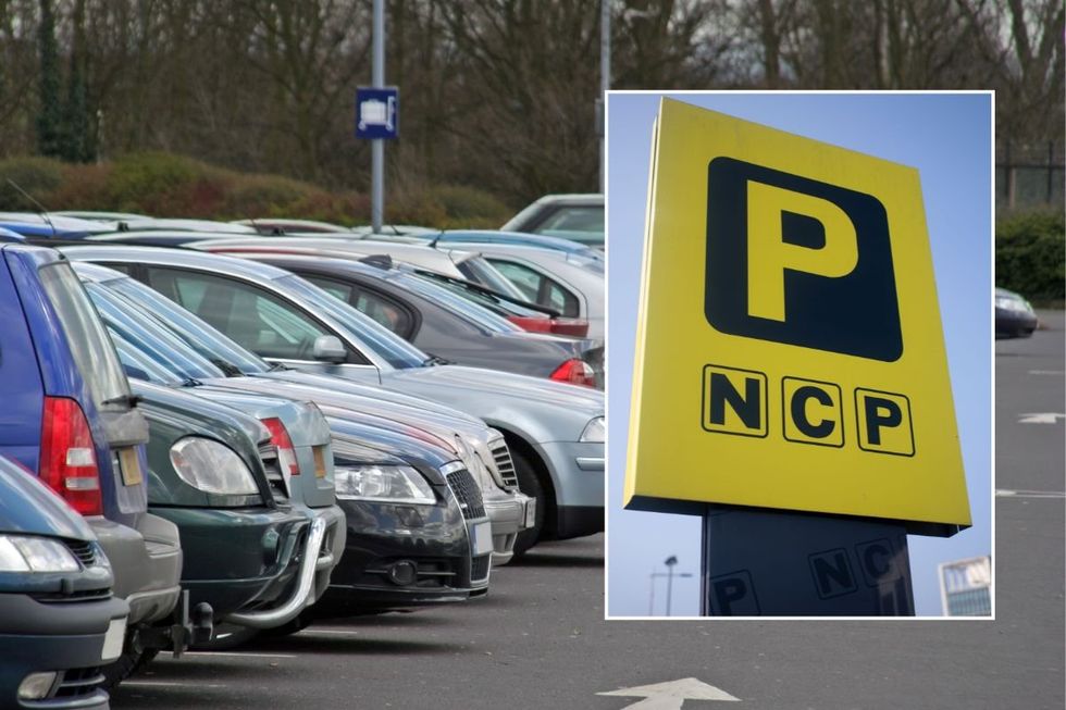 Car park and an NCP parking sign