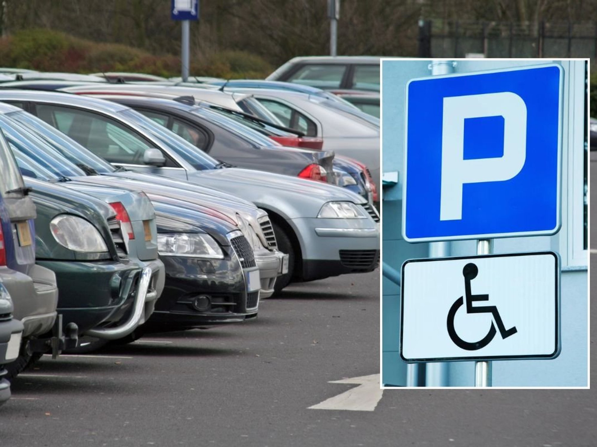 Car park and parking sign