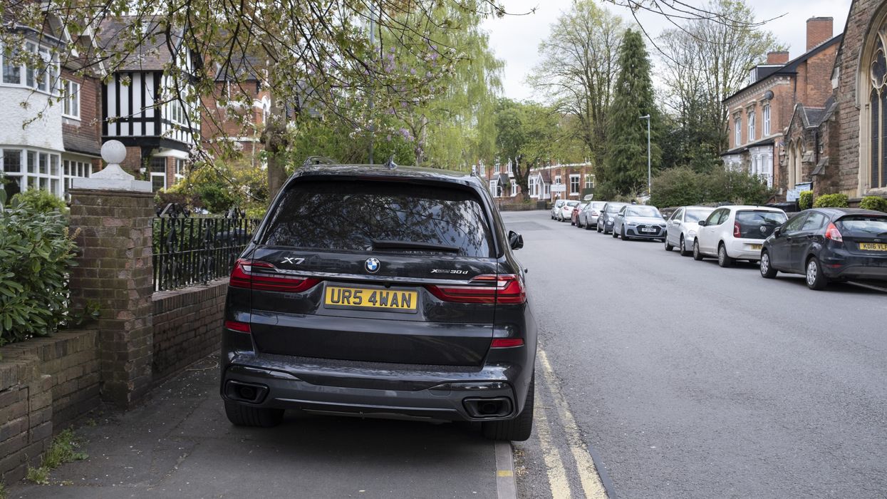 Car parked on pavement