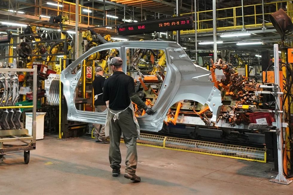 Car production at the Sunderland Nissan factory