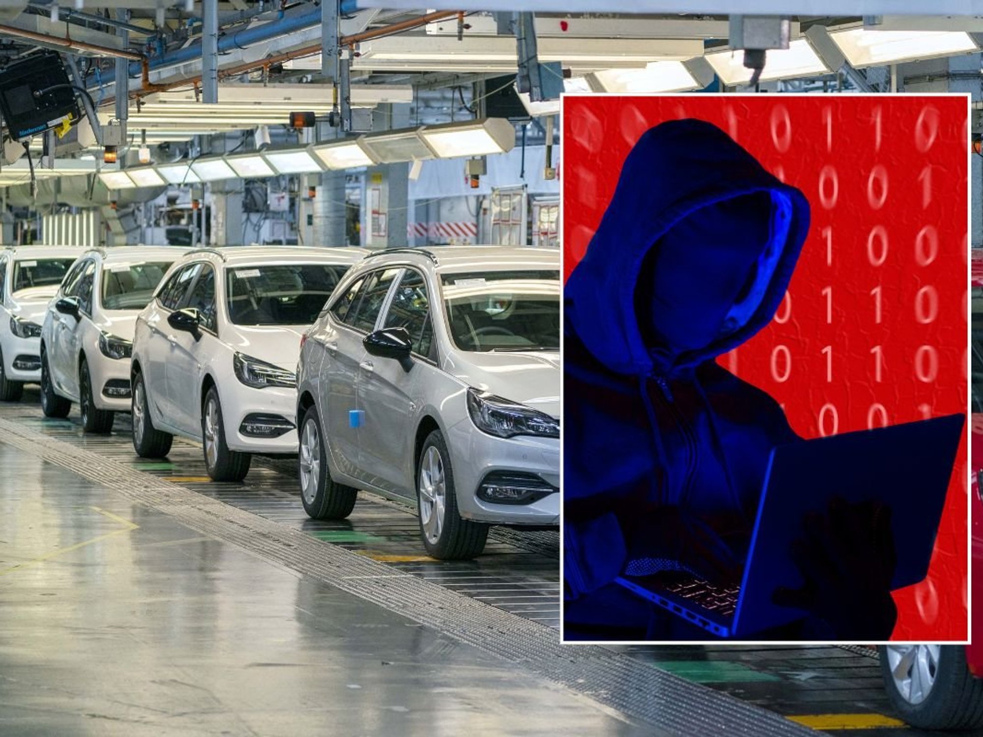 Car production factory and a hacker