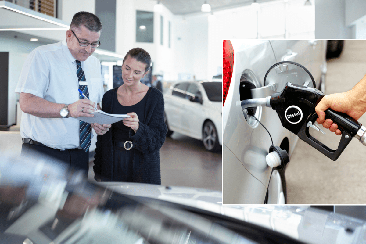 Car sale and diesel pump