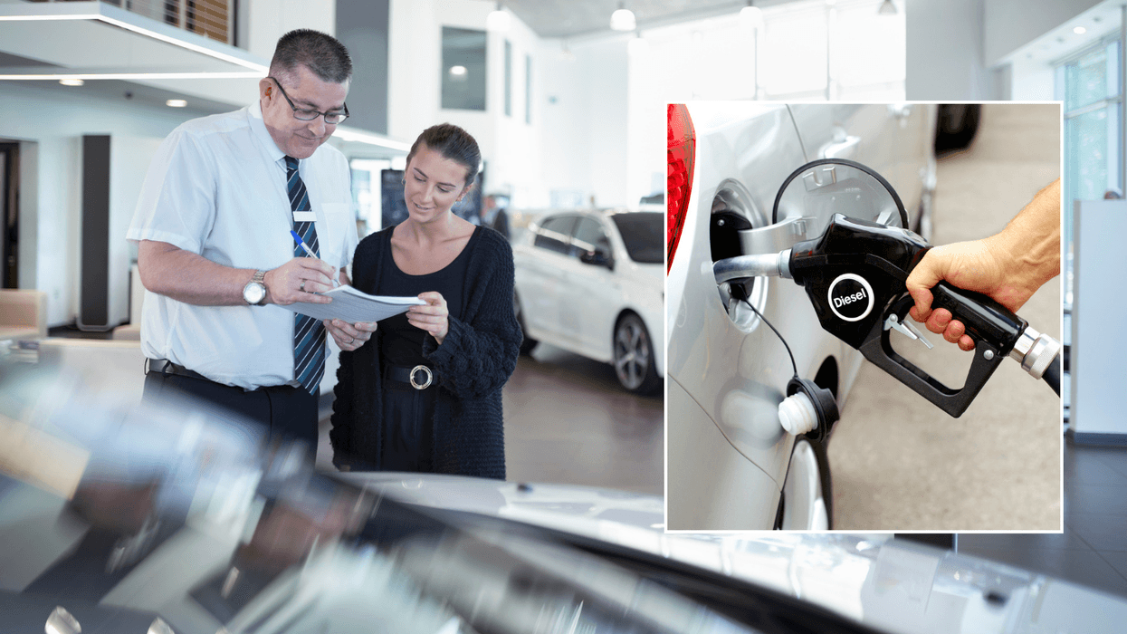 Car sale and diesel pump