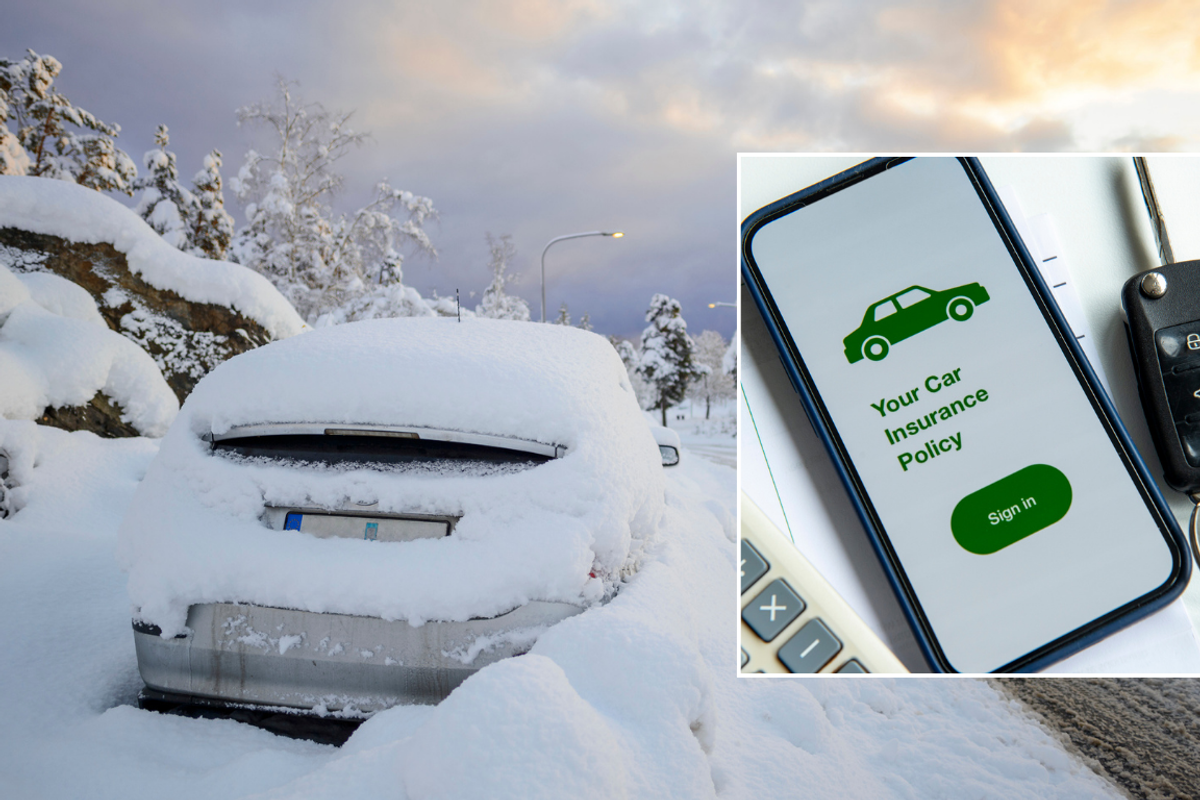 Car stuck in snow and car insurance policy