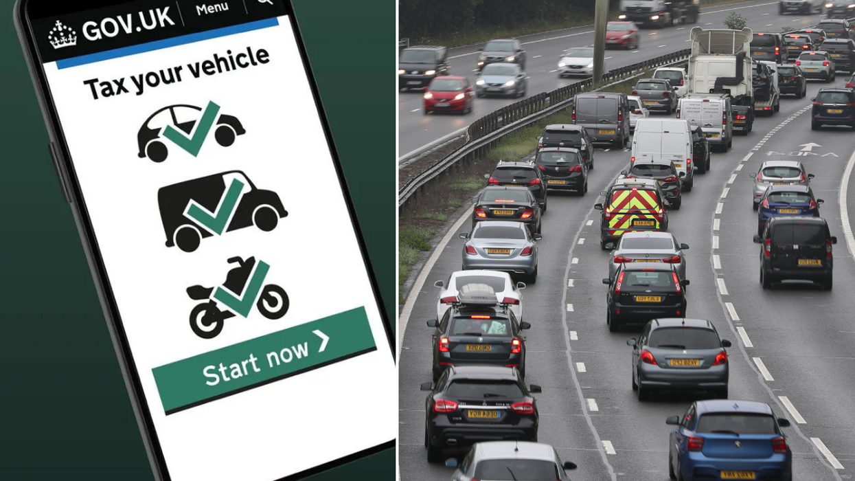 Car tax and a busy motorway