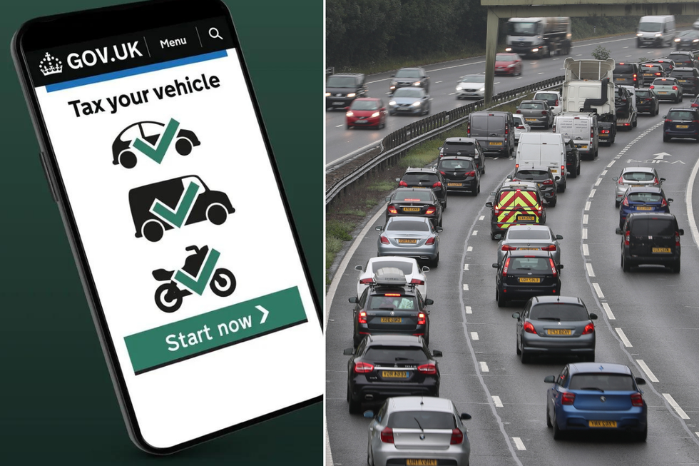 Car tax and a busy motorway 