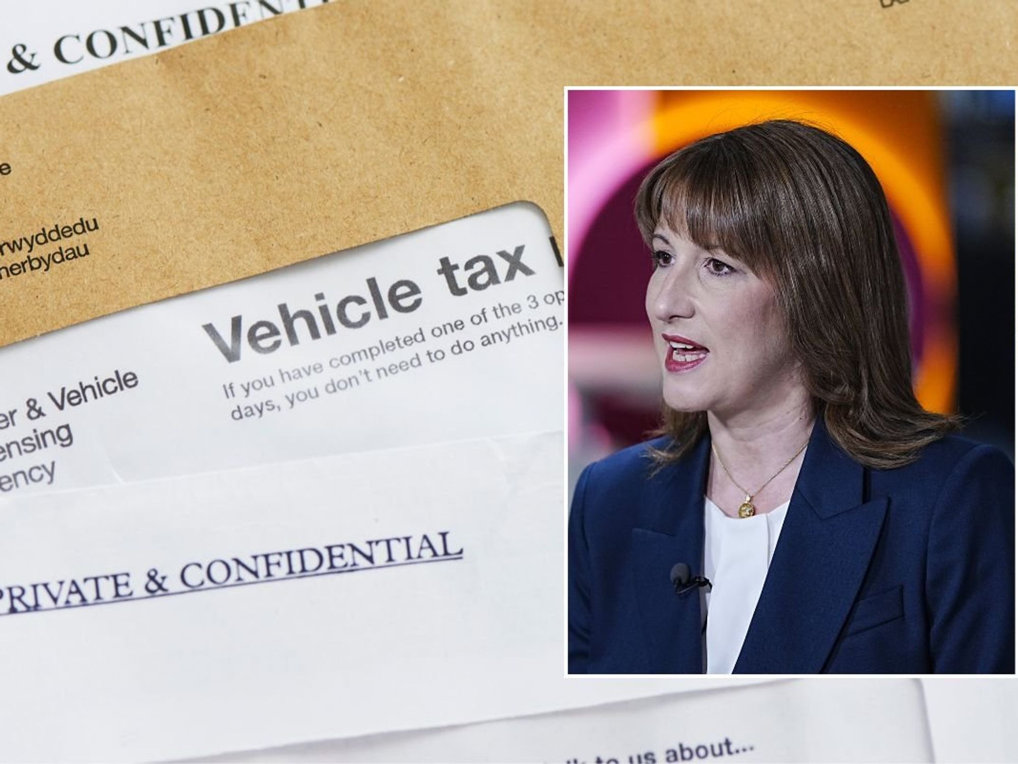 Car tax letter and Chancellor Rachel Reeves