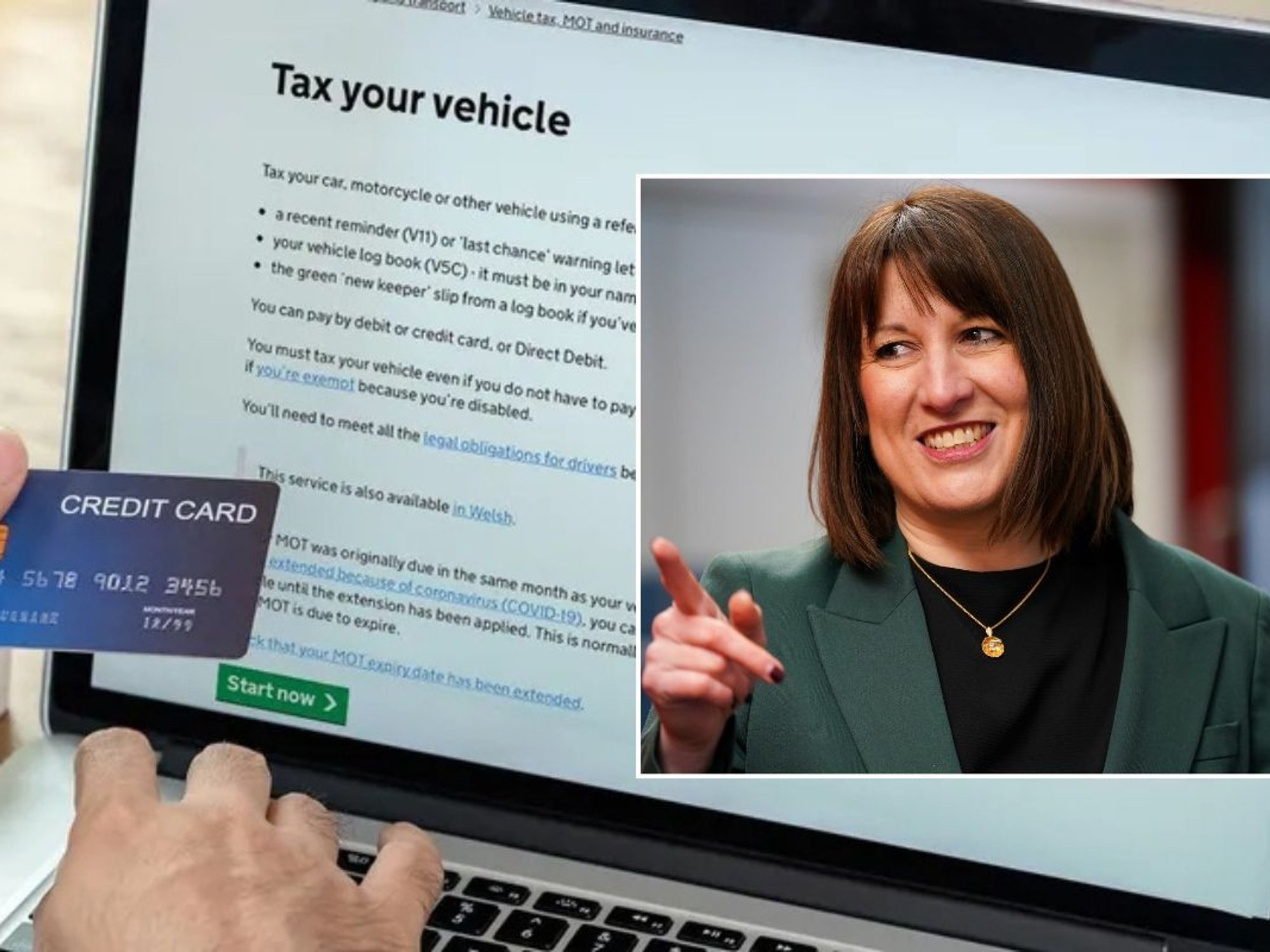 Car tax renewal and Chancellor Rachel Reeves