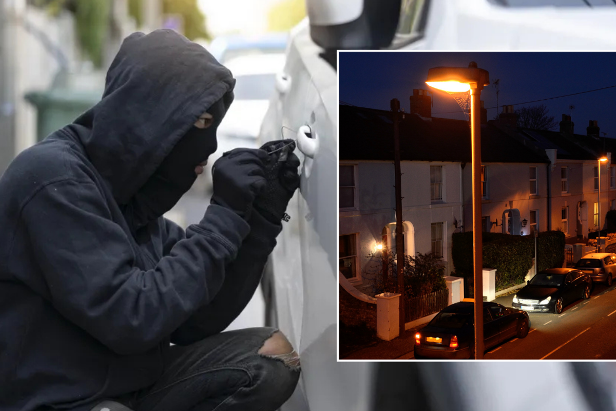 Car theft and parked cars in street