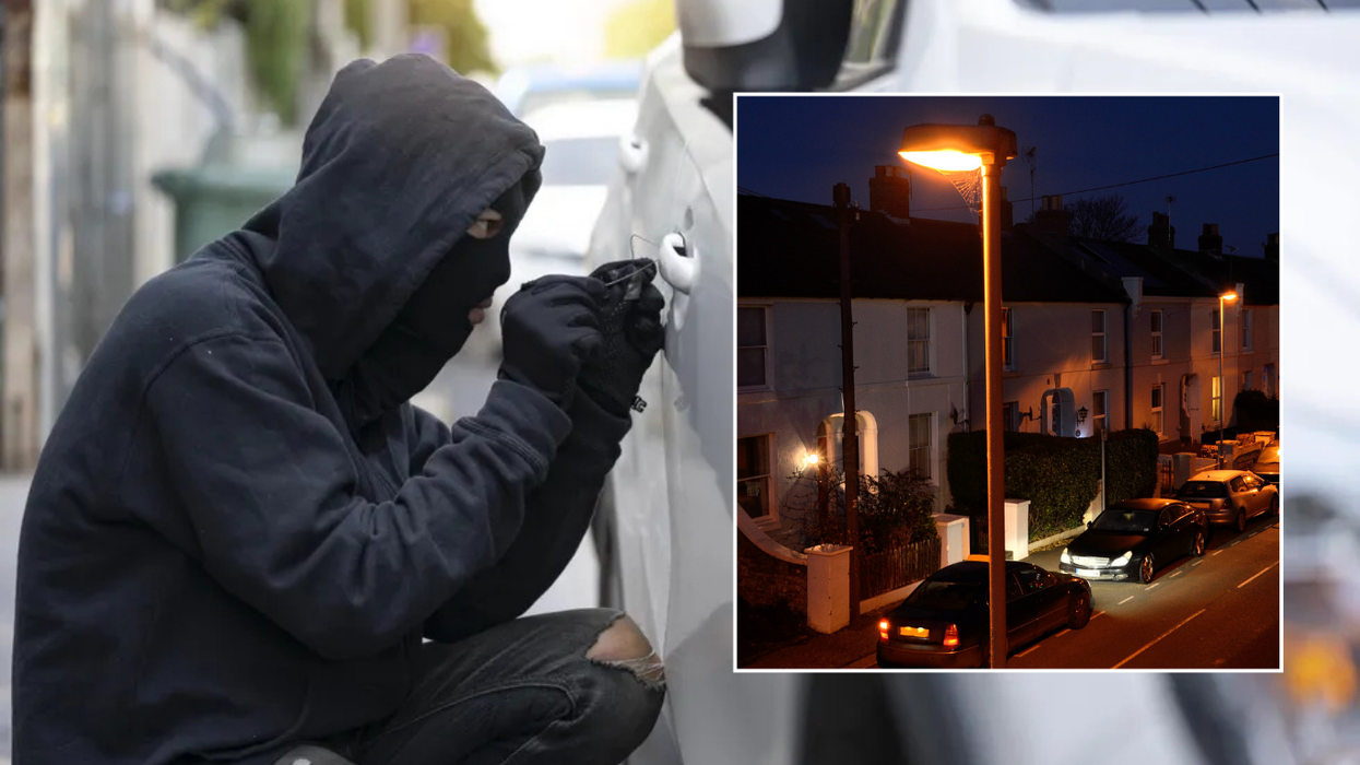 Car theft and parked cars in street