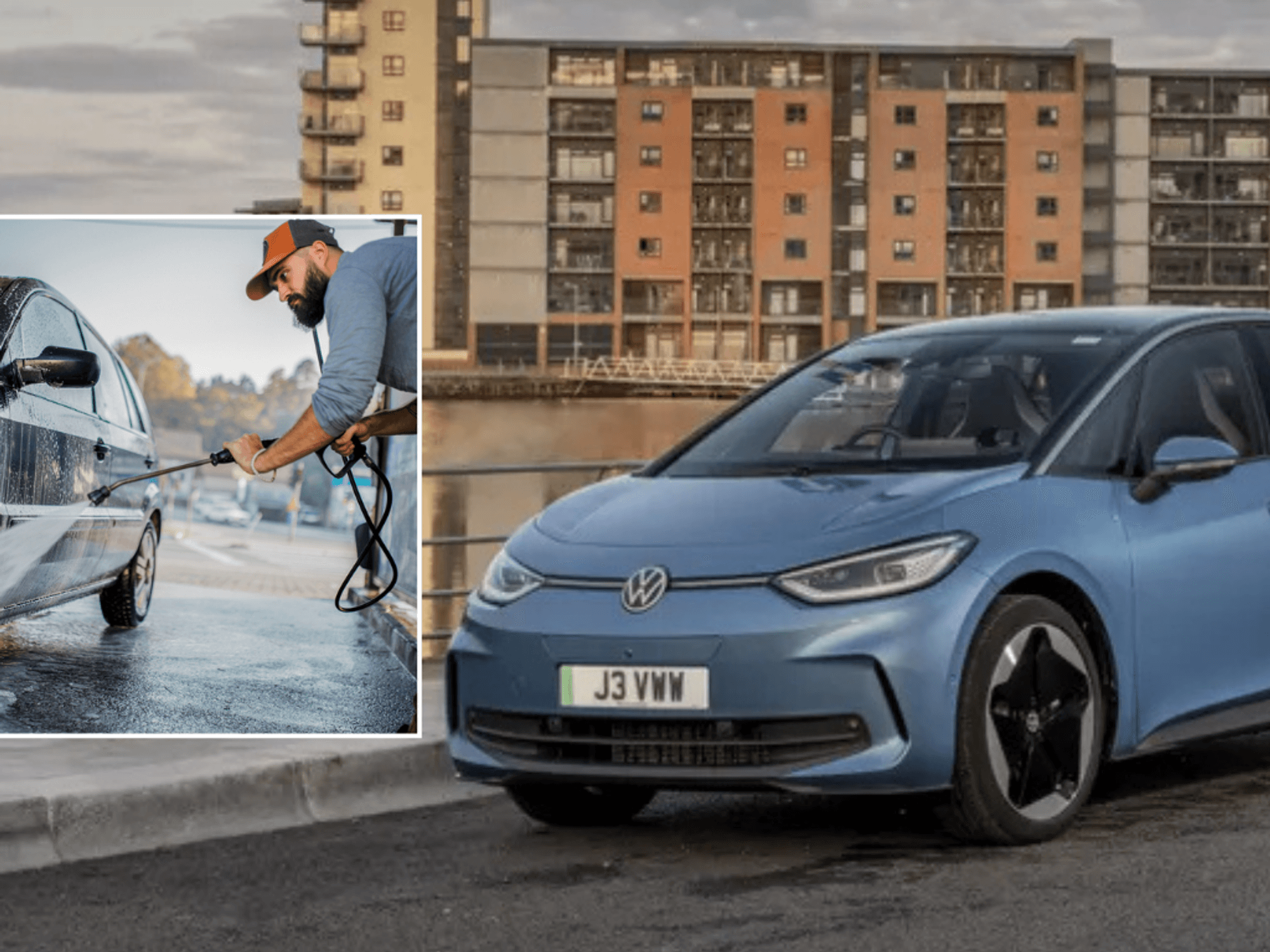 Car wash and Volkswagen vehicle